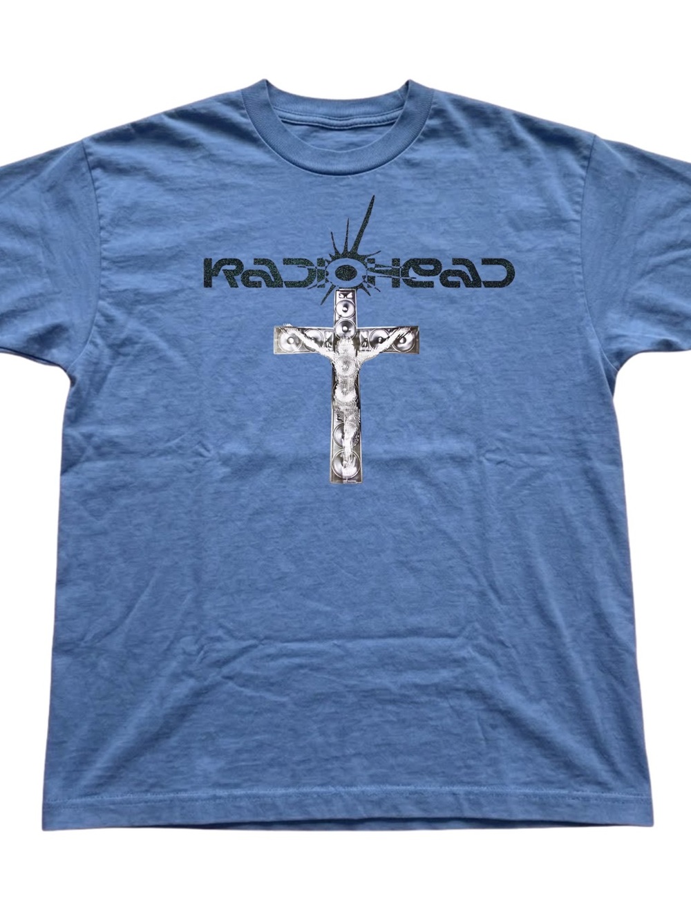 Gildan Radiohead Blue Graphic T-Shirt